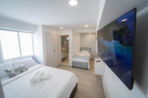 Nice Beach-front Studio with 2 Beds, Aircon & more